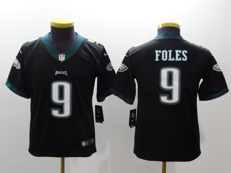 Youth Philadelphia Eagles 9 Foles Black Nike NFL jerseys